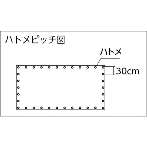 TRUSCO ライトクリアメッシュシート 1.8×3.4m 目0.5mm クリア 製品図面・寸法図