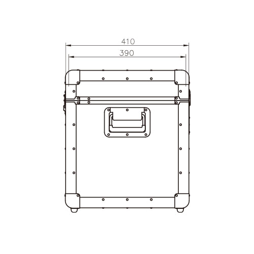TRUSCO 万能アルミ保管箱 オリーブドラブ 543×410×457 製品図面・寸法図