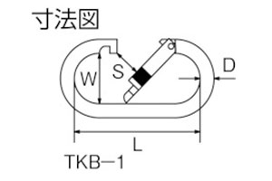 TRUSCO リングキャッチ カラビナ 環付 ステンレス 10mm