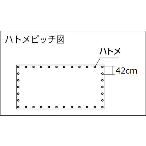 TRUSCO 遮熱シート 2.7m×3.6m 製品図面・寸法図