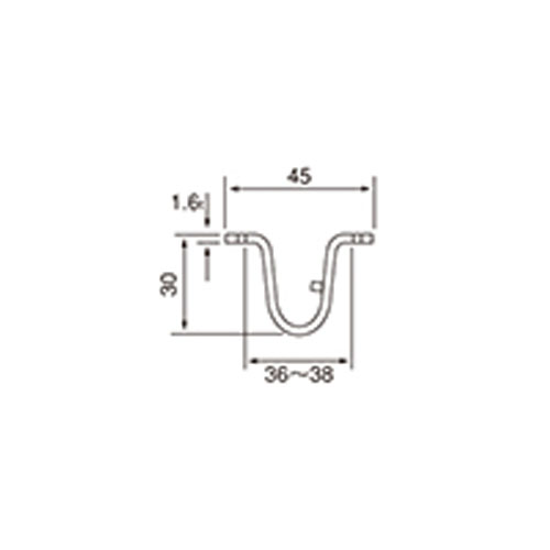 スワロン ストリップドアーシート Bタイプ固定式ミニフレーム ステンレス 製品図面・寸法図-1