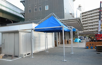 かんたんてんと (2.4m×4.8m) ワンタッチ式イベントテント | ヨドヤ