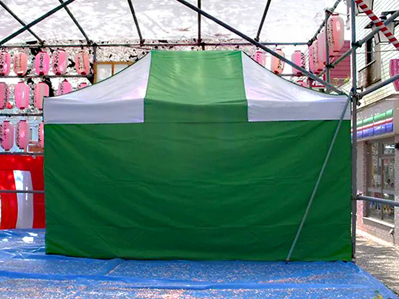 大型テント テラモトかんたんてんと切妻型 3.0×6.0m テラモト MZ-590-080-1 ガーデン用品 学校 工場 - 5