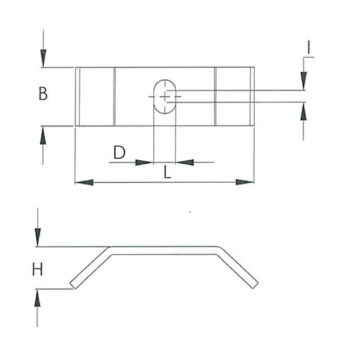 HELM ニコ 21号ドアハンガー用プレート 鉄扉用 溶接 製品図面・寸法図
