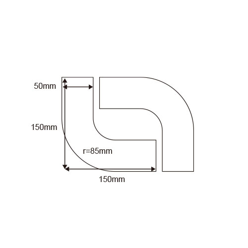 ビバマーキングテープ 超耐久保護マーキングテープ コーナーテープ 製品図面・寸法図