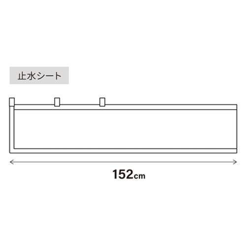 簡易型止水シート とめっぱLight (可動範囲85～125cm対応)／止水板 (浸水対策)・テンション式  製品図面・寸法図