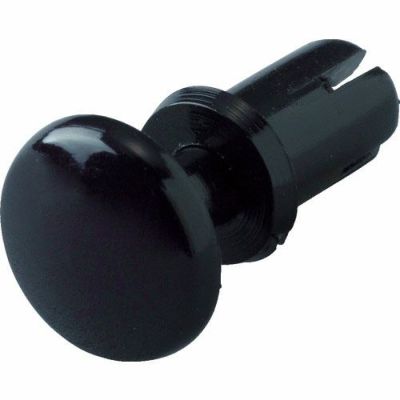 TRUSCO 樹脂製プッシュリベット 穴径3.1mm 高さ8.0mm 黒 (50個入)