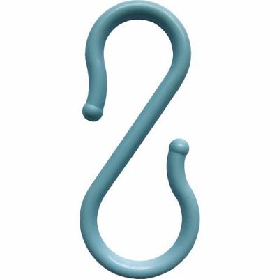 TRUSCO Sフック ライトブルー プラスチック 100mm (2個入)