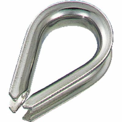 TRUSCO ライトシンブル ステンレス 適用ワイヤロープ径 6mm用 (2個入)