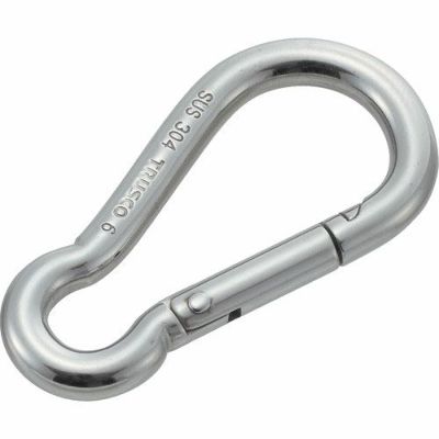 TRUSCO スナップフック B型 ステンレス 6mm×9mm (2個入)