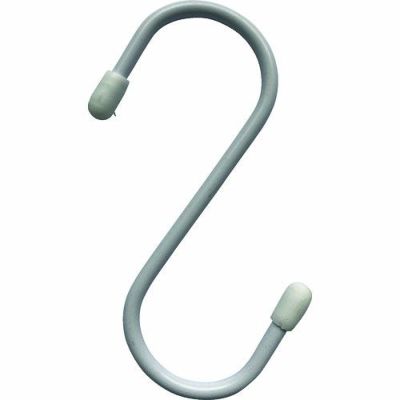 TRUSCO Sフック 白 スチール 100mm
