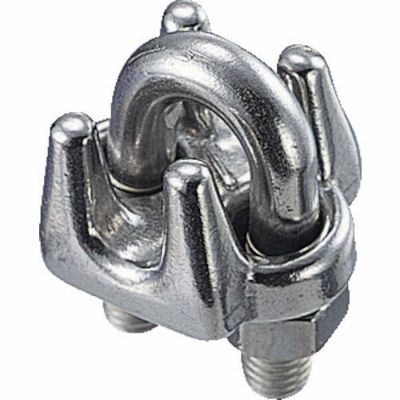 TRUSCO ワイヤクリップ ステンレス 適用ワイヤロープ径 6mm用 (2個入)