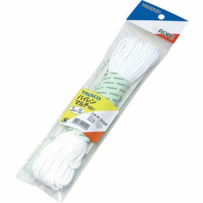 TRUSCO パイレンカラーロープ 3つ打タイプ 3mm×10m 白
