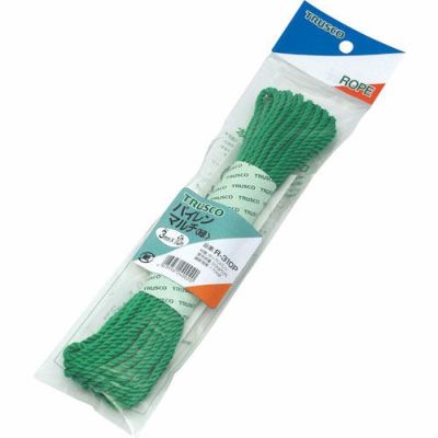 TRUSCO パイレンカラーロープ 3つ打タイプ 5mm×10m 緑