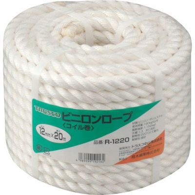 TRUSCO ビニロンロープ 3つ打タイプ 12mm×20m巻