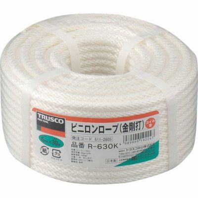 TRUSCO ビニロンロープ 金剛打タイプ 6mm×30m巻 | ヨドヤ【公式