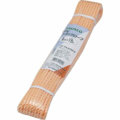 TRUSCO PVトラックロープ 3つ打 6mm×15m巻