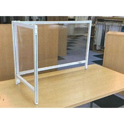 フェデポリマーブル 【透明/L型】 飛沫ブロックスクリーン (幅90×高さ58cm)