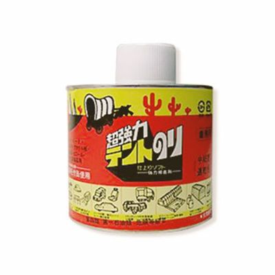 超強力テントのり 500g缶 (ハケ付き)