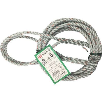 ユタカメイク 台付ロープ PE＆PP混紡ロープ 9mm×5m
