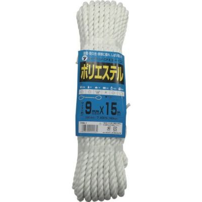 ユタカメイク ロープ ポリエステルトラックロープ 9mm×15m