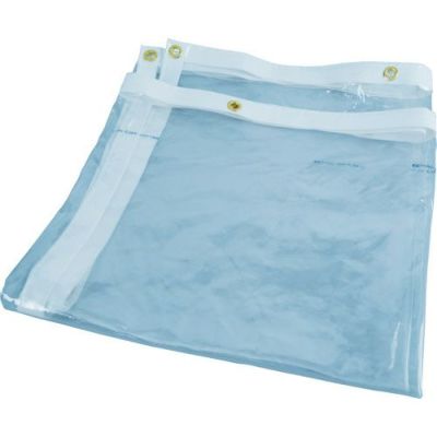 TRUSCO 衝立用 透明シート 防炎タイプ 0.3mm厚 W970mm×H1970mm (シート単品)