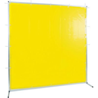 TRUSCO 溶接用遮光フェンス W1500×H1500mm イエロー 光線透過率74%／ アルミ製フレーム