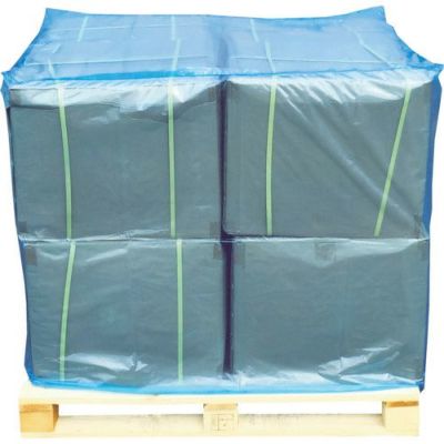 旭産業 カラーパレットカバー 幅1150×奥行1150×高さ1300mm 静電タイプ／透明ブルー