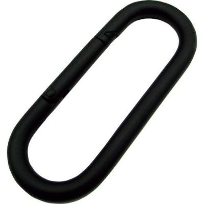 水本 ステンレス プチカラビナ 黒塗装(マットブラック) 線径6mm 長さ66mm