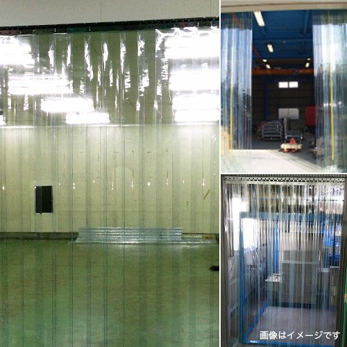 透明のれんビニールカーテンセット 300Wタイプ 間口3m×3m対応