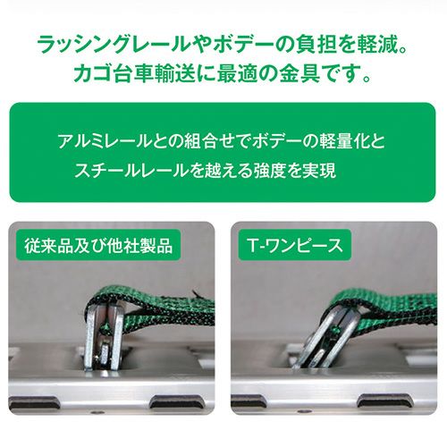 allsafe ラッシングベルト ラチェット式 T-ワンピース仕様 (重荷重