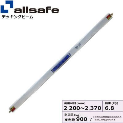 allsafe デッキングビームエックス Lサイズ 使用範囲 2,220～2,370mm DBX-L