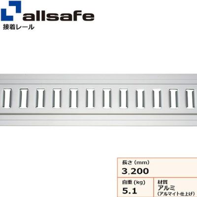 allsafe トラックレールI型 (接着レール) TR-BD