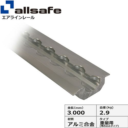 allsafe エアラインレール重量用 (埋め込みタイプ) AR-S | ヨドヤ