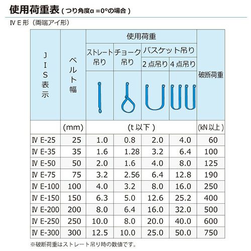 シライ シグナルスリングHG SG4E 両端アイ形 1ton 幅25mm 長さ5m