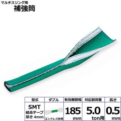 シライ マルチスリング用補強筒SMT エンドレス形用 ダブル 耐荷重5ton用 長さ0.5m