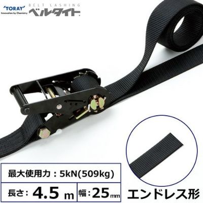 東レ 黒ベルタイト ラチェットバックル RN-25MB エンドレス形