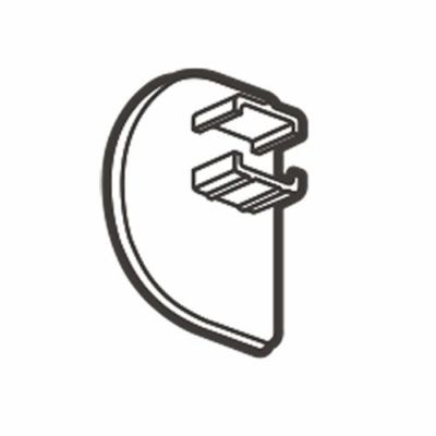 日中 フックレール 20R用エンドキャップ 左用 ナチュラル