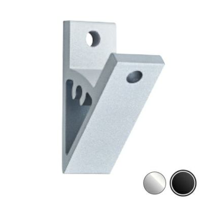 シロクマ Uポール 三角ブラケット45度 20mm 黒艶消 UB-323