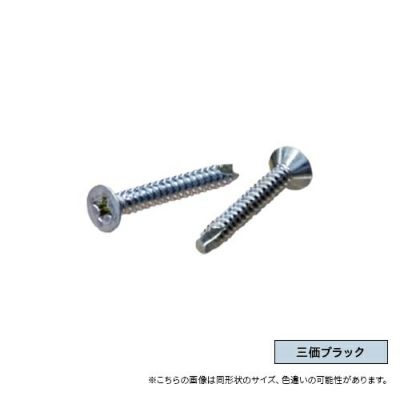 シロクマ Uポール 十字穴付きB1皿タッピンネジ 4×20 三価ブラック US-FPB