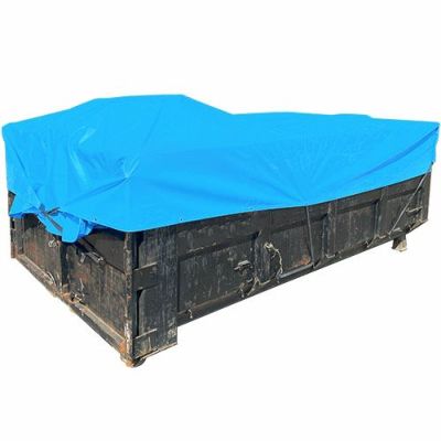 着脱式コンテナシート 小型コンテナ用 W2500×H2500mm／防炎ターポリン ライトブルー