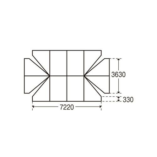 ミスタークイックテント (3.6m×7.2m) ワンタッチ式イベントテント T-37