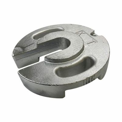 支柱・テントウエイト 丸型ウエイト10kg シルバー塗装 (転倒防止・風対策品) インベントテント・パイプテント用